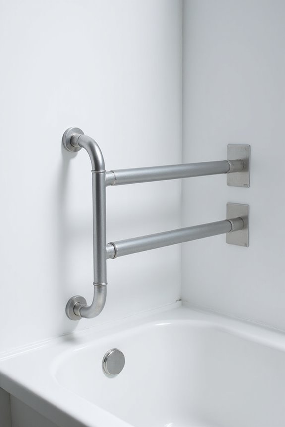 secure shower safety rails