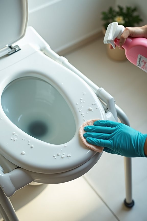 commode chair sanitization process
