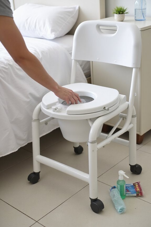 commode cleaning and hygiene