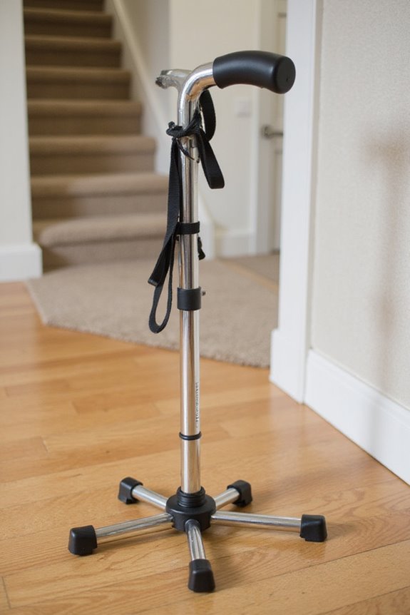 quad cane walking techniques