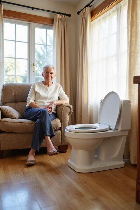 three in one commode functionality